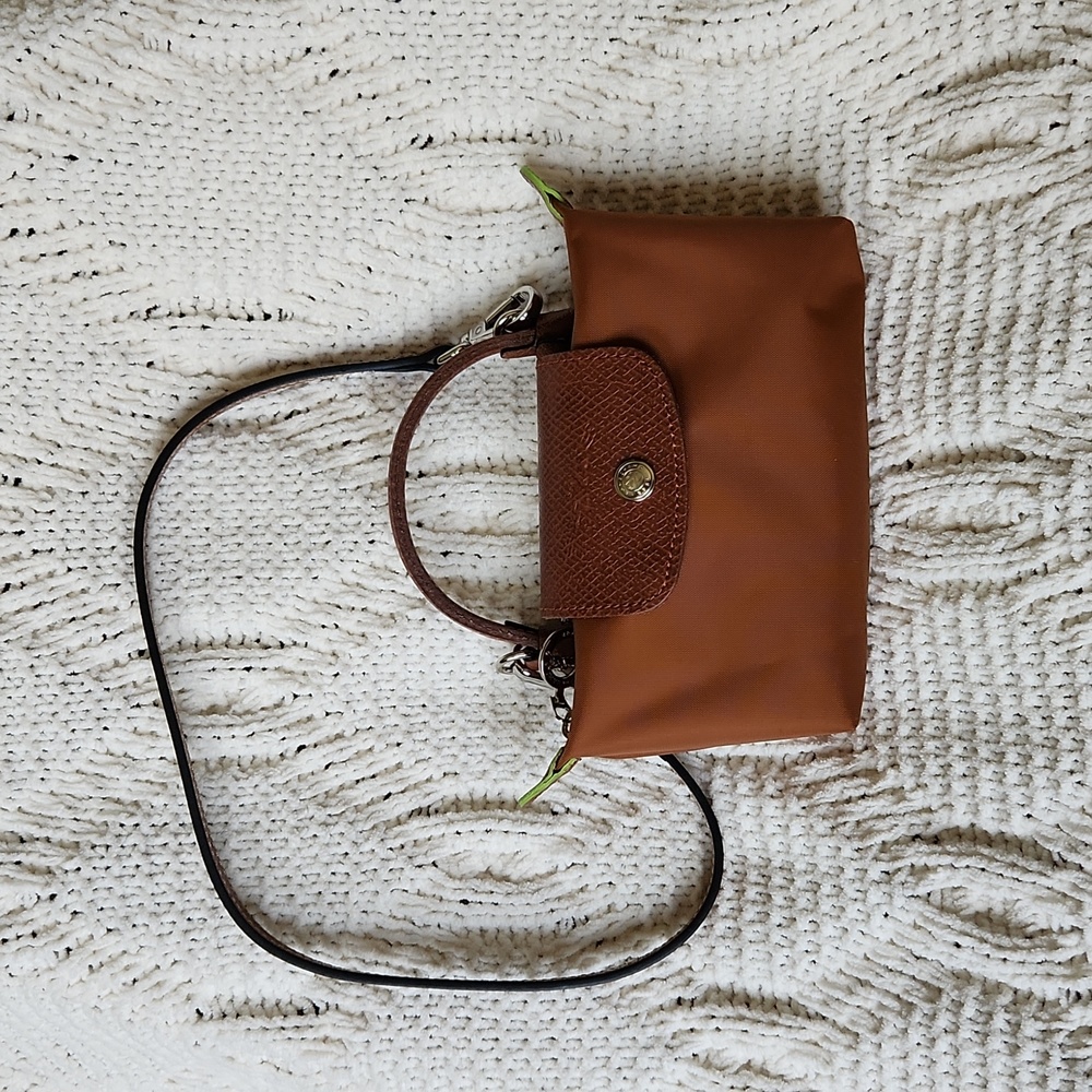 Longchamp Le Pliage Pouch With Handle - Cognac - strap kit included